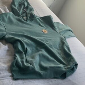 Green Hoodie with Logo Patch